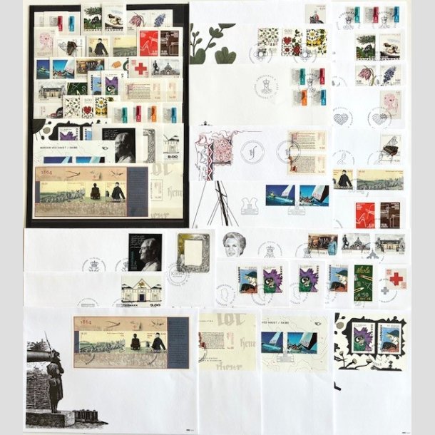 FRIMRKER DANMARK | 2014 - AFA 1762-1802 - Komplet rgang incl. FDC komplet - Postfrisk/Stemplet