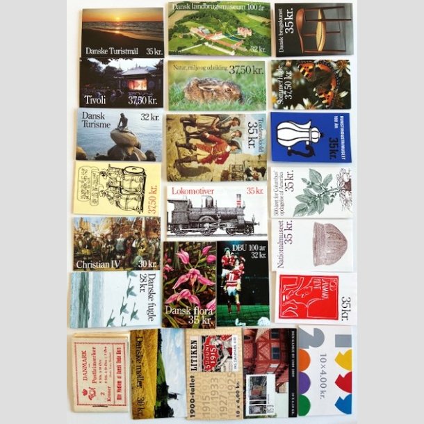 FRIM�RKER DANMARK | H�FTER | Lot med 23 stk. forskellige postfriske frim�rkeh�fter