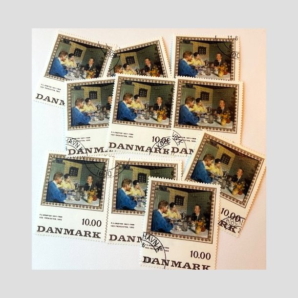 FRIMRKER DANMARK | 1996 - AFA 1131 - P.S Kryer - 10 stk. x 10,00 Kr. - Pnt hjrnestemplet 