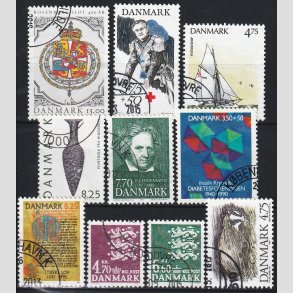 FRIMRKER DANMARK | Bedre vrdier - 10 stk. forskellige - Pnt stemplet
