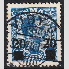 FRIMRKER DANMARK | 1926 - AFA 153 - 20 20/40 re bl Chr. X provisorier - Lux Stemplet Viby J