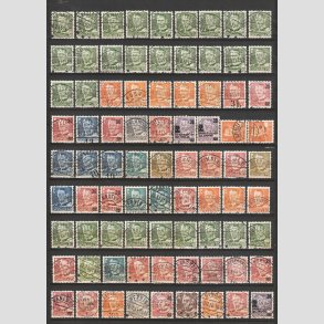 FRIMRKER DANMARK | 1948-67 - AFA 320 mv. - Fr. IX - 81 stk. med bynavne  - Pragt Stemplet 