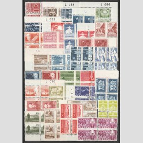 FRIMRKER DANMARK | Lot med kun FLOUR mrker i postfriske 4-blokke 