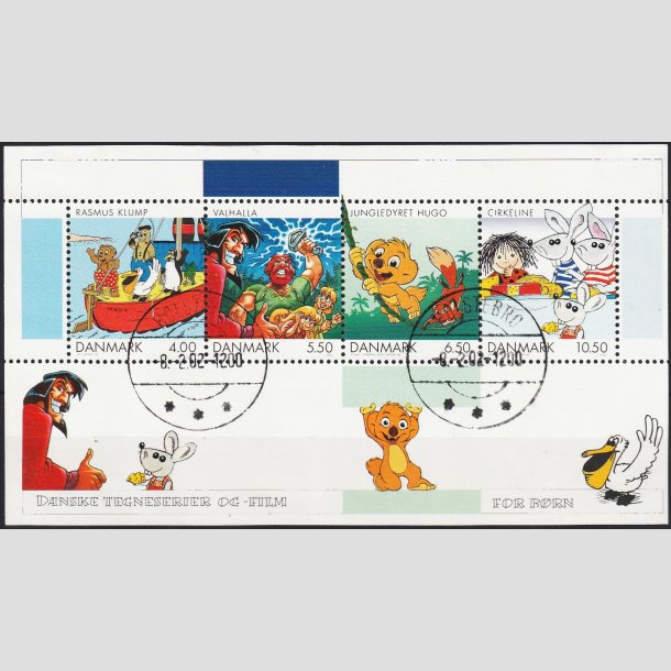 FRIM�RKER DANMARK | 2002 - AFA 1311 - Tegnefilm for b�rn - 26,50 Kr. Miniark - Lux Stemplet