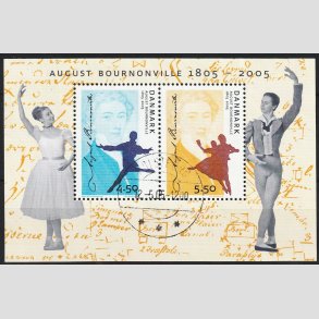 FRIM�RKER DANMARK | 2005 - AFA 1434 - August Bournonville - 10,00 Kr. Miniark - Lux Stemplet 