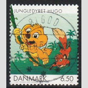 FRIMRKER DANMARK | 2002 - AFA 1309 - Danske tegneserier - 6,50 Kr. Jungledyret Hugo - Lux Stemplet 
