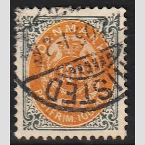 FRIM�RKER DANMARK | 1902 - AFA 31C - 100 �re gr�/gul - Stemplet