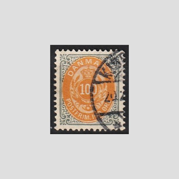 FRIM�RKER DANMARK | 1902 - AFA 31C - 100 �re gr�/gul - Stemplet