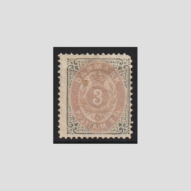 FRIM�RKER DANMARK | 1871-74 - AFA 17 - 3 Skilling gr�/lilla - Ubrugt (Liml�s)