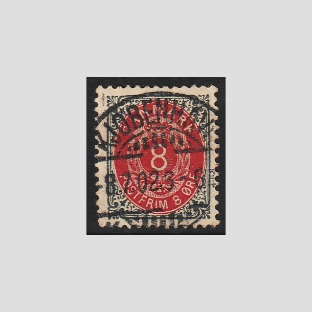 FRIM�RKER DANMARK | 1895 - AFA 25B - 8 �re gr�/r�d - Lux Stemplet 