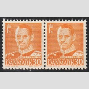 FRIM�RKER DANMARK | 1948-50 - AFA 309 - Fr. IX 30 �re orange (Type III) i par - Postfrisk