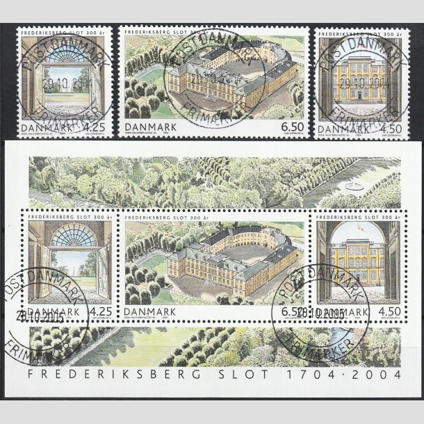 FRIM�RKER DANMARK | 2004 - AFA 1391-93 - Frederiksberg Slot - Komplet s�t - Lux Stemplet
