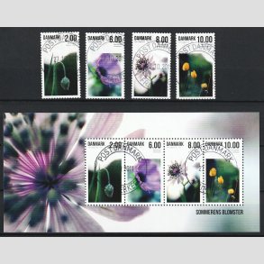 FRIM�RKER DANMARK | 2011 - AFA 1663-67A - Sommerens blomster - S�t + Miniark - Pragt Stemplet