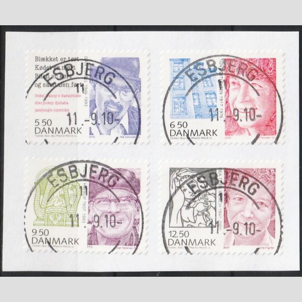 FRIM�RKER DANMARK | 2010 - AFA 1632E-1635E - Store danskere 3. - komplet s�t p� klip - Pragt Stemplet