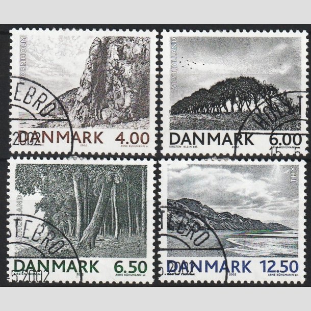 FRIM�RKER DANMARK | 2002 - AFA 1315-18 - Landskabsbilleder - 4,00 - 12,50 Kr. - Flot Stemplet