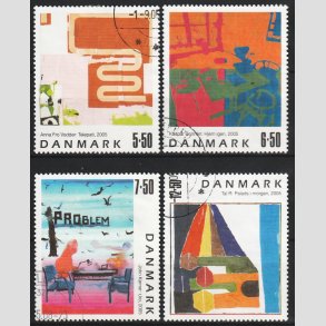 FRIM�RKER DANMARK | 2005 - AFA 1439-42 - Frim�rkekunst 8. - 5,50-12,50 Kr. - Flot Stemplet