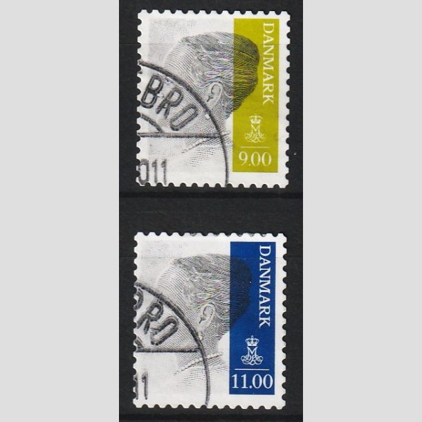FRIM�RKER DANMARK | 2011 - AFA 1644E+45E - Dronning Margrethe - 9,00 + 11,00 Kr. - Hj�rnestemplet