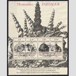 FRIM�RKER DANMARK | 1998 - AFA 1195 - Fossiler - 28,75 Kr. flerfarvet Miniark - Pragt Stemplet