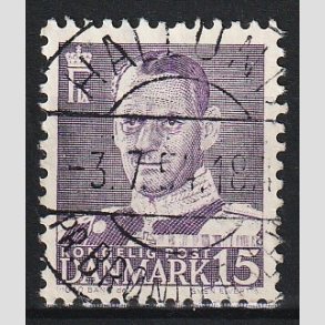 FRIM�RKER DANMARK | 1950 - AFA 319a - Fr. IX 15 �re lysviolet - Lux Stemplet Hallund