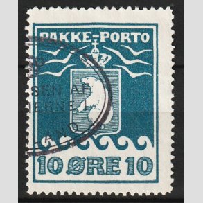 FRIM�RKER GR�NLAND | 1915 - AFA 7 - PAKKEPORTO - 10 �RE BL� - STEMPLET