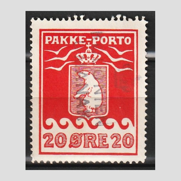 FRIM�RKER GR�NLAND | 1915 - AFA 9 - PAKKE-PORTO 20 �re r�d - Stemplet