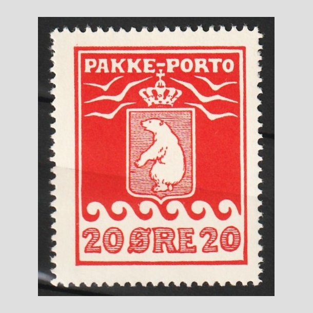 FRIM�RKER GR�NLAND | 1915 - AFA 9 - PAKKE-PORTO - 20 �re r�d - Ubrugt