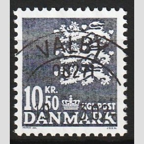 FRIM�RKER DANMARK | 2002 - AFA 1306 - Rigsv�ben - 10,50 Kr. gr� - Lux Stemplet Valby