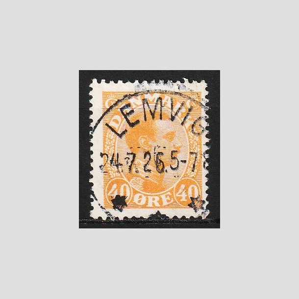 FRIM�RKER DANMARK | 1925-26 - AFA 150 - Chr. X 40 �re orange - Lux Stemplet Lemvig