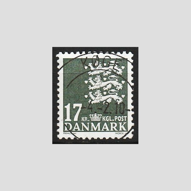 FRIM�RKER DANMARK | 2006 - AFA 1454 - Lille Rigsv�ben - 17,00 Kr. m�rkgr�n - Lux Stemplet K�ge