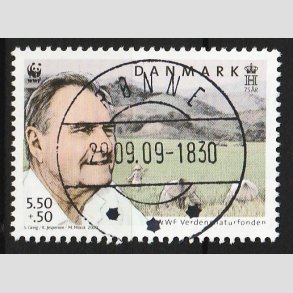FRIM�RKER DANMARK | 2009 - AFA 1570 - WWF - 5,50 + 0,50 Kr. - Lux Stemplet R�nne