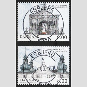 FRIM�RKER DANMARK | 2011 - AFA 1654+56 - Danske herreg�rde I - 6,00+8,00 Kr. - Lux Stemplet Esbjerg