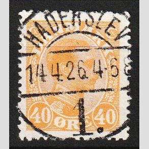 FRIM�RKER DANMARK | 1925-26 - AFA 150 - Chr. X 40 �re orange - Lux Stemplet Haderslev 