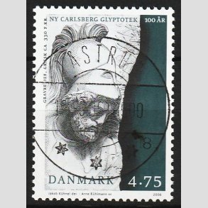 FRIM�RKER DANMARK | 2006 - AFA 1474 - Glypoteket 100 �r. - 4,75 Kr. Gravrelief - Lux Stemplet T�strup