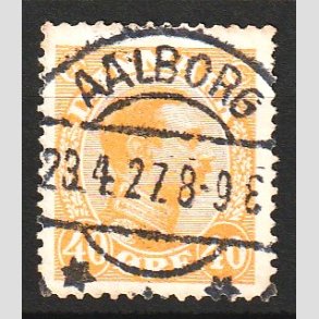 FRIM�RKER DANMARK | 1925-26 - AFA 150 - Chr. X 40 �re orange - Lux Stemplet Aalborg