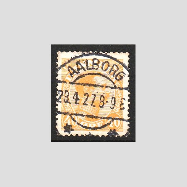 FRIM�RKER DANMARK | 1925-26 - AFA 150 - Chr. X 40 �re orange - Lux Stemplet Aalborg