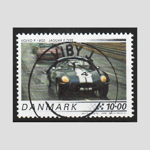 FRIM�RKER DANMARK | 2006 - AFA 1472 - Klassiske racerbiler - 10,00 Kr. Jaguar E - Pragt Stemplet Viby J.