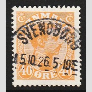 FRIM�RKER DANMARK | 1925-26 - AFA 150 - Chr. X 40 �re orange - Lux Stemplet Svendborg