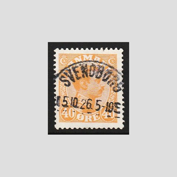 FRIM�RKER DANMARK | 1925-26 - AFA 150 - Chr. X 40 �re orange - Lux Stemplet Svendborg