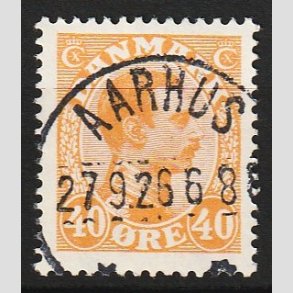 FRIM�RKER DANMARK | 1925-26 - AFA 150 - Chr. X 40 �re orange - Lux Stemplet Aarhus