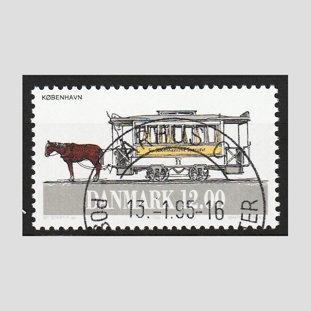 FRIM�RKER DANMARK | 1994 - AFA 1073 - Sporvogne - 12,00 Kr. flerfarvet - Pragt Stemplet