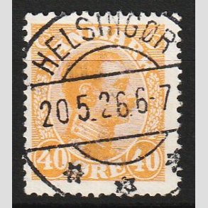 FRIM�RKER DANMARK | 1925-26 - AFA 150 - Chr. X 40 �re orange - Lux Stemplet Helsing�r