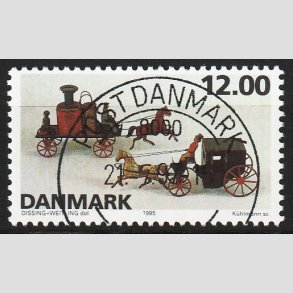 FRIM�RKER DANMARK | 1995 - AFA 1106 - Dansk leget�j - 12,00 Kr. flerfarvet - Pragt Stemplet 