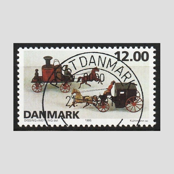 FRIM�RKER DANMARK | 1995 - AFA 1106 - Dansk leget�j - 12,00 Kr. flerfarvet - Pragt Stemplet 