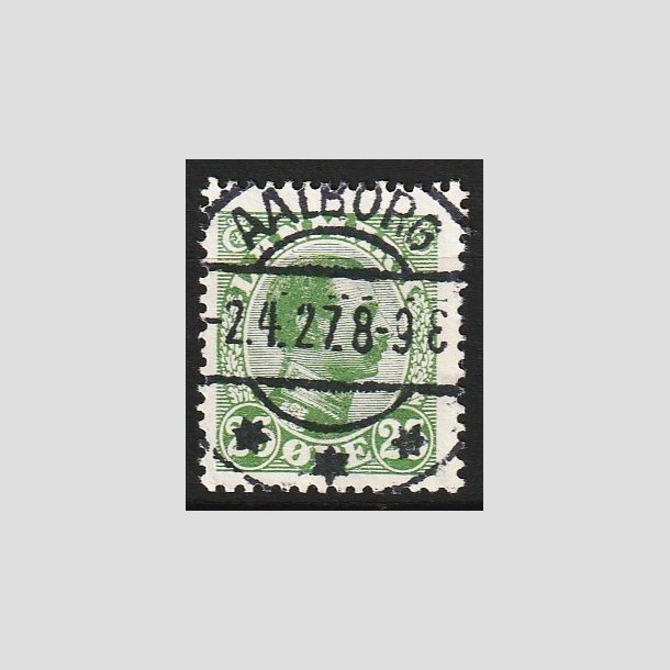 FRIM�RKER DANMARK | 1925-26 - AFA 148 - Chr. X 25 �re gr�n - Lux Stemplet Aalborg