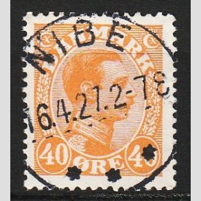 FRIM�RKER DANMARK | 1925-26 - AFA 150 - Chr. X 40 �re orange - Lux Stemplet Nibe