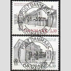 FRIM�RKER DANMARK | 2009 - AFA 1592-93 - Metropolitanskolen 100 �r. - S�t - Lux Stemplet 