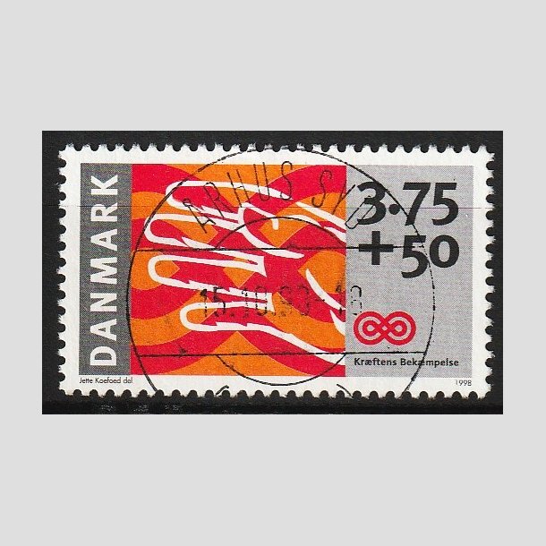 FRIM�RKER DANMARK | 1998 - AFA 1186 - Kr�ftens Bek�mpelse - 3,75 Kr. + 50 �re - Lux Stemplet �rhus Syd