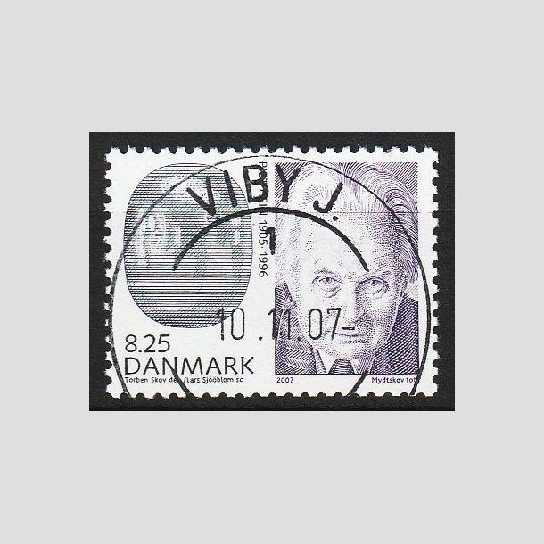 FRIM�RKER DANMARK | 2007 - AFA 1521 - Store danskere 2. - 8,25 Kr. Piet Hein - Pragt Stemplet Viby J.