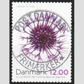 FRIM�RKER DANMARK | 2012 - AFA 1716 - Efter�rsblomster - 12,00 Kr. flerfarvet - Pragt Stemplet 