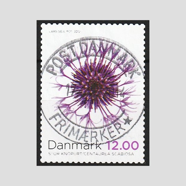 FRIM�RKER DANMARK | 2012 - AFA 1716 - Efter�rsblomster - 12,00 Kr. flerfarvet - Pragt Stemplet 